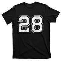 Number 28 on the back T-Shirt