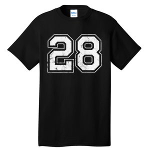 Number 28 on the back Tall T-Shirt