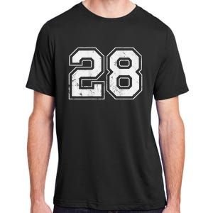 Number 28 on the back Adult ChromaSoft Performance T-Shirt