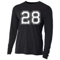 Number 28 on the back Cooling Performance Long Sleeve Crew