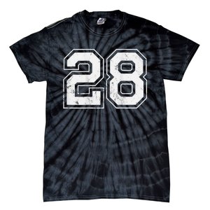 Number 28 on the back Tie-Dye T-Shirt