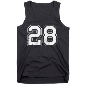 Number 28 on the back Tank Top