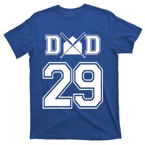 Number 29 Players Biggest Fan For Baseball Or Softball Dad Gift T-Shirt