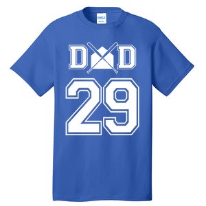 Number 29 Players Biggest Fan For Baseball Or Softball Dad Gift Tall T-Shirt