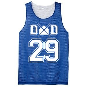 Number 29 Players Biggest Fan For Baseball Or Softball Dad Gift Mesh Reversible Basketball Jersey Tank