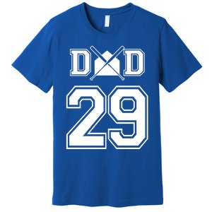 Number 29 Players Biggest Fan For Baseball Or Softball Dad Gift Premium T-Shirt