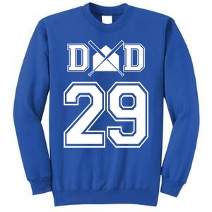 Number 29 Players Biggest Fan For Baseball Or Softball Dad Gift Tall Sweatshirt