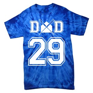 Number 29 Players Biggest Fan For Baseball Or Softball Dad Gift Tie-Dye T-Shirt