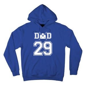 Number 29 Players Biggest Fan For Baseball Or Softball Dad Gift Tall Hoodie