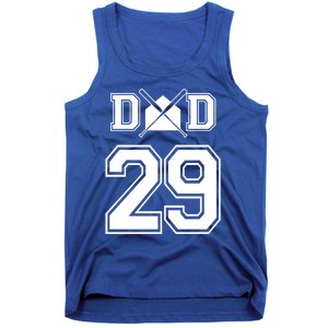 Number 29 Players Biggest Fan For Baseball Or Softball Dad Gift Tank Top