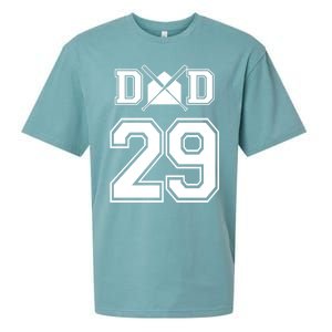 Number 29 Players Biggest Fan For Baseball Or Softball Dad Gift Sueded Cloud Jersey T-Shirt