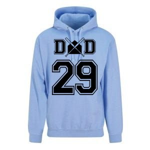 Number 29 Players Biggest Fan For Baseball Or Softball Dad Gift Unisex Surf Hoodie