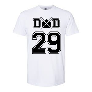 Number 29 Players Biggest Fan For Baseball Or Softball Dad Gift Softstyle CVC T-Shirt