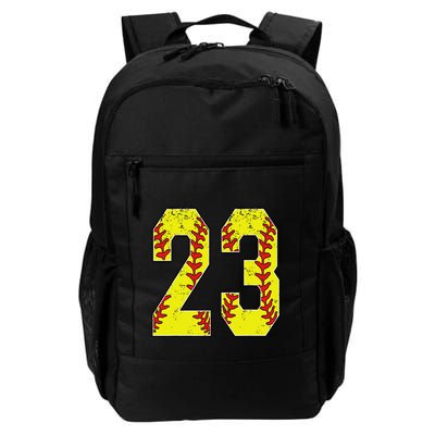 Number 23 Softball 23 Jersey Number Softball Lover Daily Commute Backpack