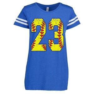 Number 23 Softball 23 Jersey Number Softball Lover Enza Ladies Jersey Football T-Shirt