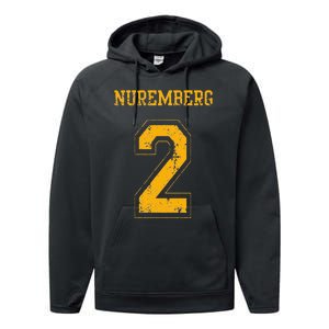 Nuremberg 2 Sports Jersey Style Performance Fleece Hoodie