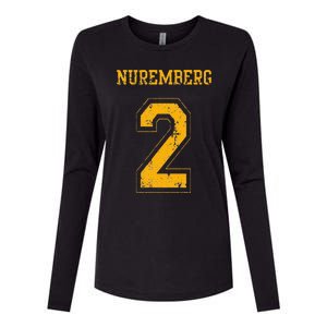 Nuremberg 2 Sports Jersey Style Womens Cotton Relaxed Long Sleeve T-Shirt