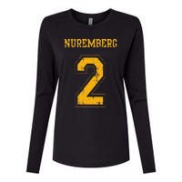 Nuremberg 2 Sports Jersey Style Womens Cotton Relaxed Long Sleeve T-Shirt