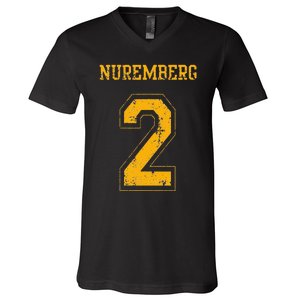 Nuremberg 2 Sports Jersey Style V-Neck T-Shirt