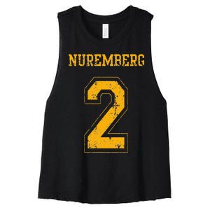 Nuremberg 2 Sports Jersey Style Women's Racerback Cropped Tank