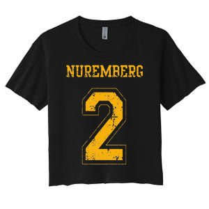 Nuremberg 2 Sports Jersey Style Women's Crop Top Tee