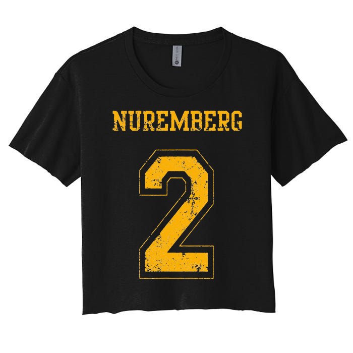 Nuremberg 2 Sports Jersey Style Women's Crop Top Tee