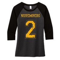 Nuremberg 2 Sports Jersey Style Women's Tri-Blend 3/4-Sleeve Raglan Shirt