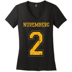 Nuremberg 2 Sports Jersey Style Women's V-Neck T-Shirt