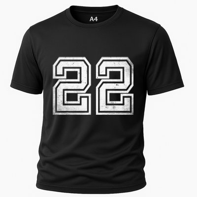 Number 22 Sports Jersey Lucky No. Birthday Age Vintage Cooling Performance Crew T-Shirt