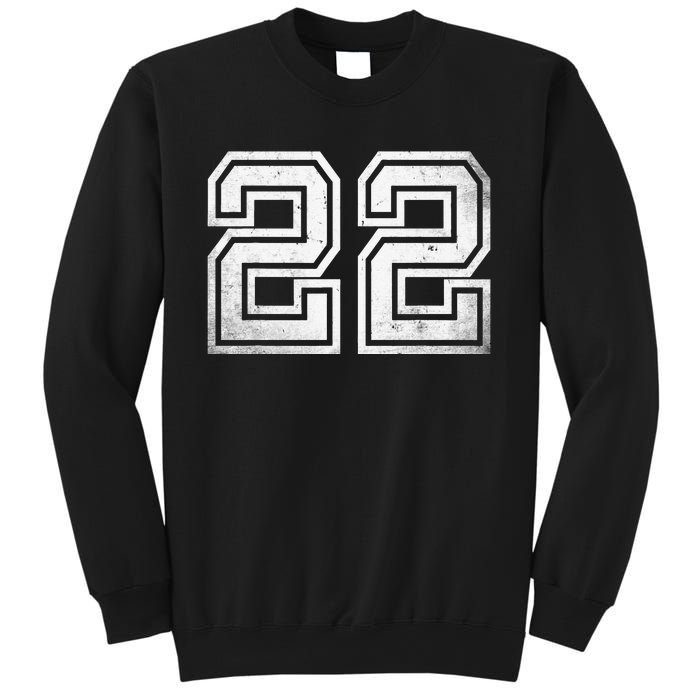 Number 22 Sports Jersey Lucky No. Birthday Age Vintage Sweatshirt