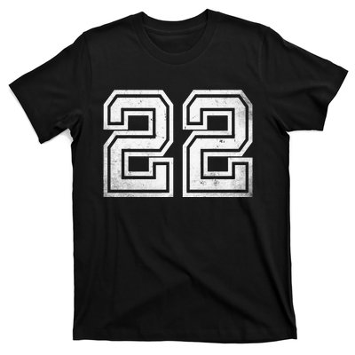 Number 22 Sports Jersey Lucky No. Birthday Age Vintage T-Shirt