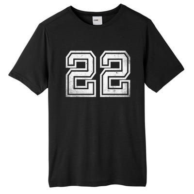 Number 22 Sports Jersey Lucky No. Birthday Age Vintage Tall Fusion ChromaSoft Performance T-Shirt