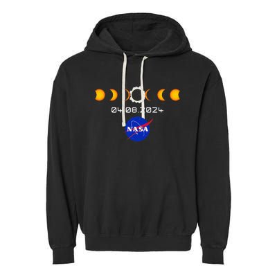 Nas.A 2024 Total Solar Eclipse 2024 Totality 04.08.24 Garment-Dyed Fleece Hoodie