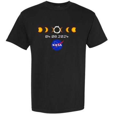 Nas.A 2024 Total Solar Eclipse 2024 Totality 04.08.24 Garment-Dyed Heavyweight T-Shirt