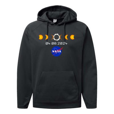 Nas.A 2024 Total Solar Eclipse 2024 Totality 04.08.24 Performance Fleece Hoodie