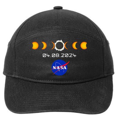 Nas.A 2024 Total Solar Eclipse 2024 Totality 04.08.24 7-Panel Snapback Hat