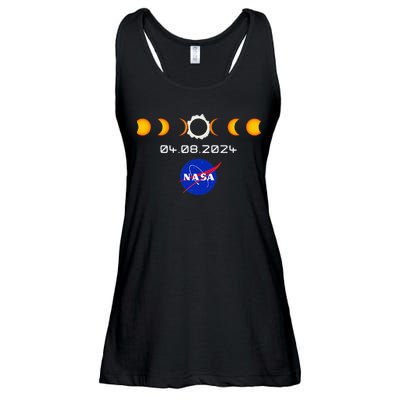 Nas.A 2024 Total Solar Eclipse 2024 Totality 04.08.24 Ladies Essential Flowy Tank