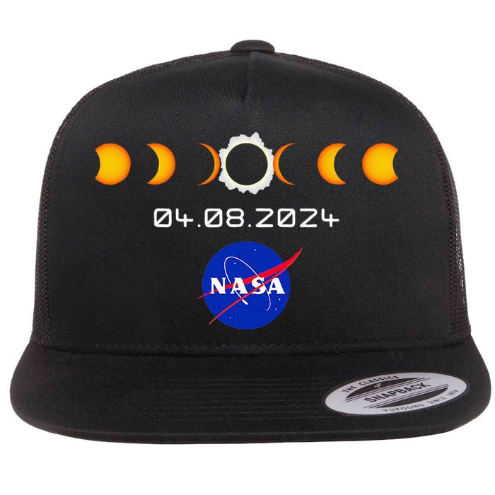 Nas.A 2024 Total Solar Eclipse 2024 Totality 04.08.24 Flat Bill Trucker Hat