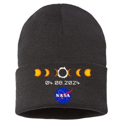 Nas.A 2024 Total Solar Eclipse 2024 Totality 04.08.24 Sustainable Knit Beanie