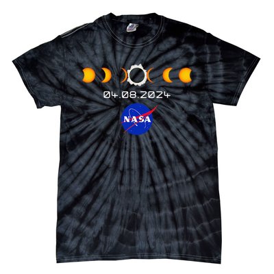 Nas.A 2024 Total Solar Eclipse 2024 Totality 04.08.24 Tie-Dye T-Shirt