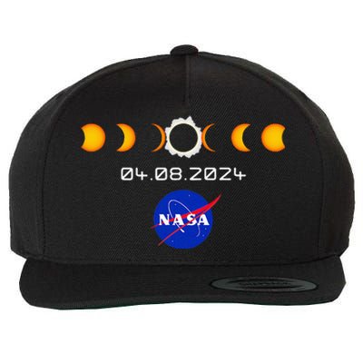 Nas.A 2024 Total Solar Eclipse 2024 Totality 04.08.24 Wool Snapback Cap