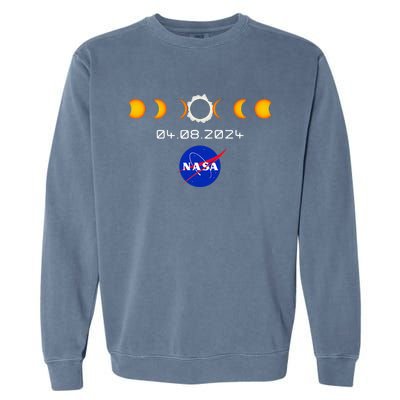 Nas.A 2024 Total Solar Eclipse 2024 Totality 04.08.24 Garment-Dyed Sweatshirt