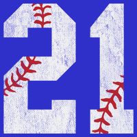 Number #21 Vintage 21st Birthday Baseball Lover 21 Years Old Gift Womens T-Shirt