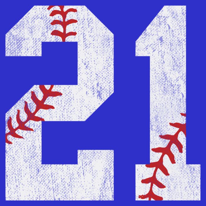 Number #21 Vintage 21st Birthday Baseball Lover 21 Years Old Gift Womens T-Shirt