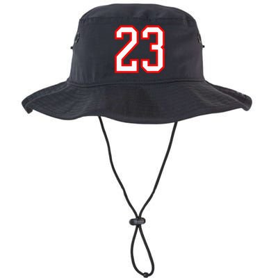 Number 23 White Red Sports Jersey Birthday Lucky Number 23 Legacy Cool Fit Booney Bucket Hat