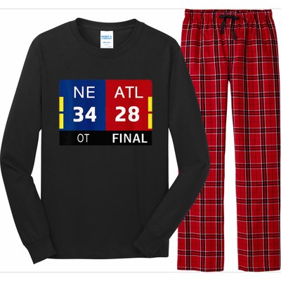 Ne 3 At 28 Football New England Comeback Never Forget Long Sleeve Pajama Set