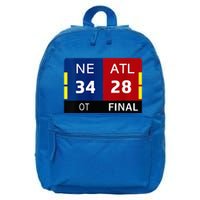 Ne 3 At 28 Football New England Comeback Never Forget 16 in Basic Backpack
