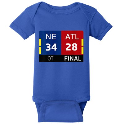 Ne 3 At 28 Football New England Comeback Never Forget Baby Bodysuit