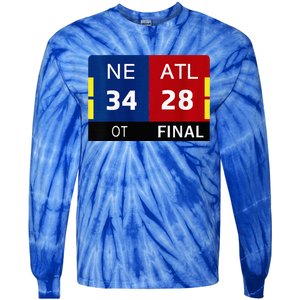 Ne 3 At 28 Football New England Comeback Never Forget Tie-Dye Long Sleeve Shirt