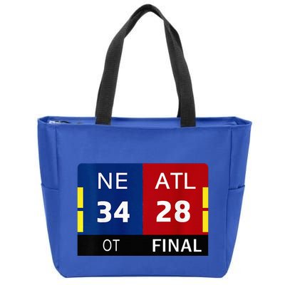 Ne 3 At 28 Football New England Comeback Never Forget Zip Tote Bag